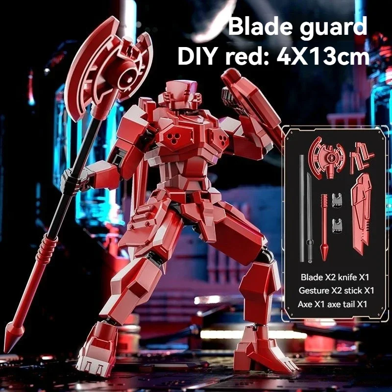 3D Printing Robot - หลายจัดแต่งทรงผมใบมีดนักรบหุ่นยนต์ Lucky รูปของเล่นเด็กของขวัญ Multi Jointed Movable
