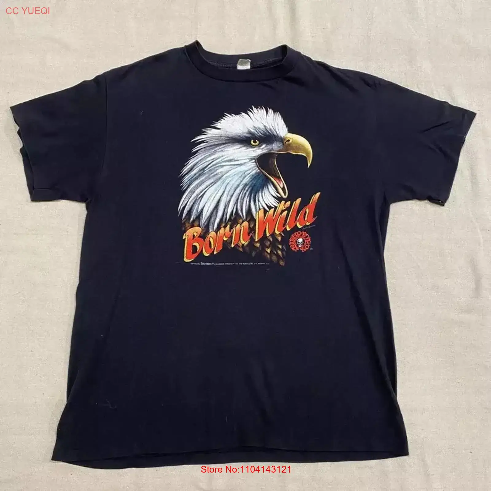3D Printing Eagle - เสื้อยืดวินเทจยุค 80 ลายอินทรี 3 มิติ Born