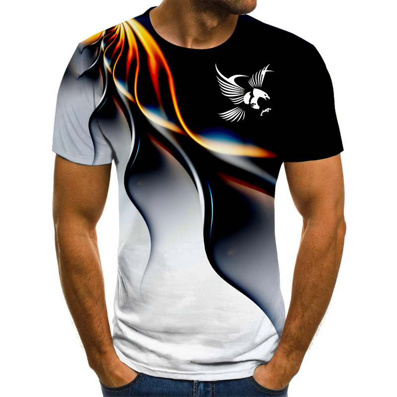 3D Printing Eagle - 2022 Eagle 3D พิมพ์เสื้อยืดผู้ชาย Breathable Street