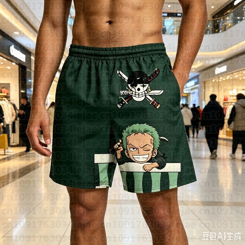 3D Printing One Piece - กางเกงขาสั้นพิมพ์ลาย 3 มิติ วันพีซ ช็องค์ แชงค์