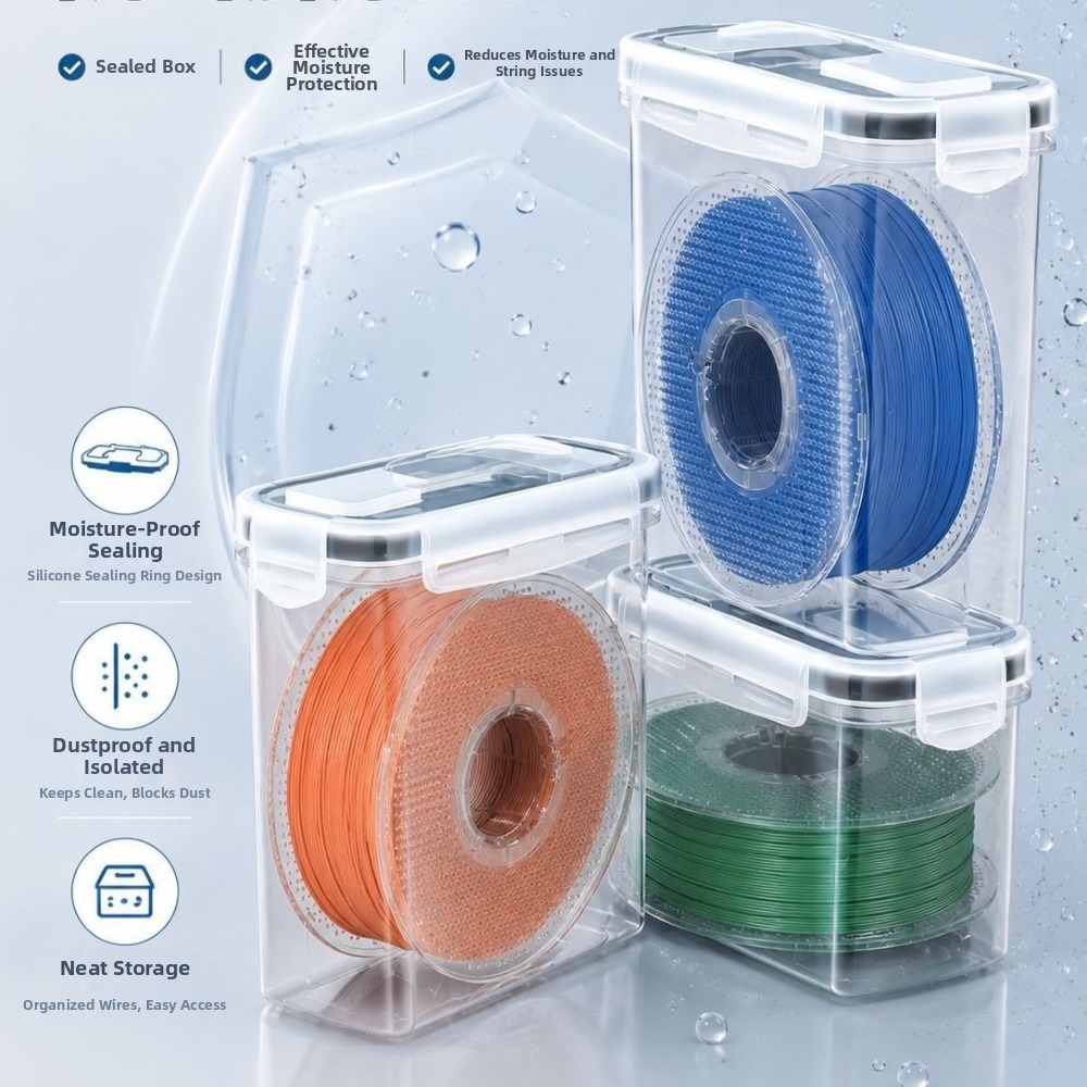 3D Printing For Medical - กล่องใส่เส้นใยพิมพ์ 3 มิติ แบบโปร่งใส ป้องกันฝุ่น ปิดสนิท