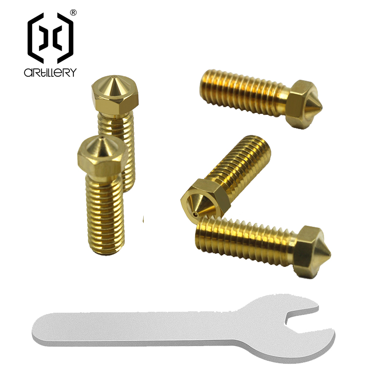 3D Printing Nozzle - E3D ทองเหลืองหัวฉีด0.2/0.4/0.6/0.8มม.ชุดเครื่องมือ Extruder หัวพิมพ์-End เหมาะสำหรับปืนใหญ่ SW-X1/SW-X2/Genius