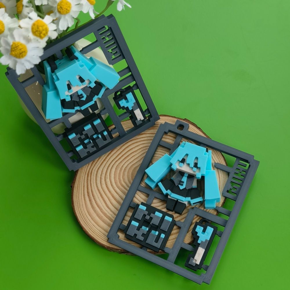 3D Printing Model - โมเดลฮัตสึเนะ มิคุ พิกเซลน่ารัก พิมพ์ 3 มิติ