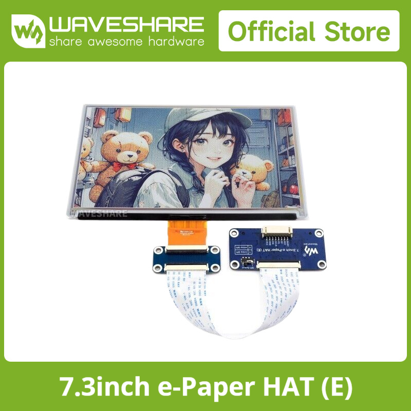 Raspberry Pi 3D Print - หน้าจอแสดงผลอิเล็กทรอนิกส์ Waveshare ขนาด 7.3 นิ้ว 6