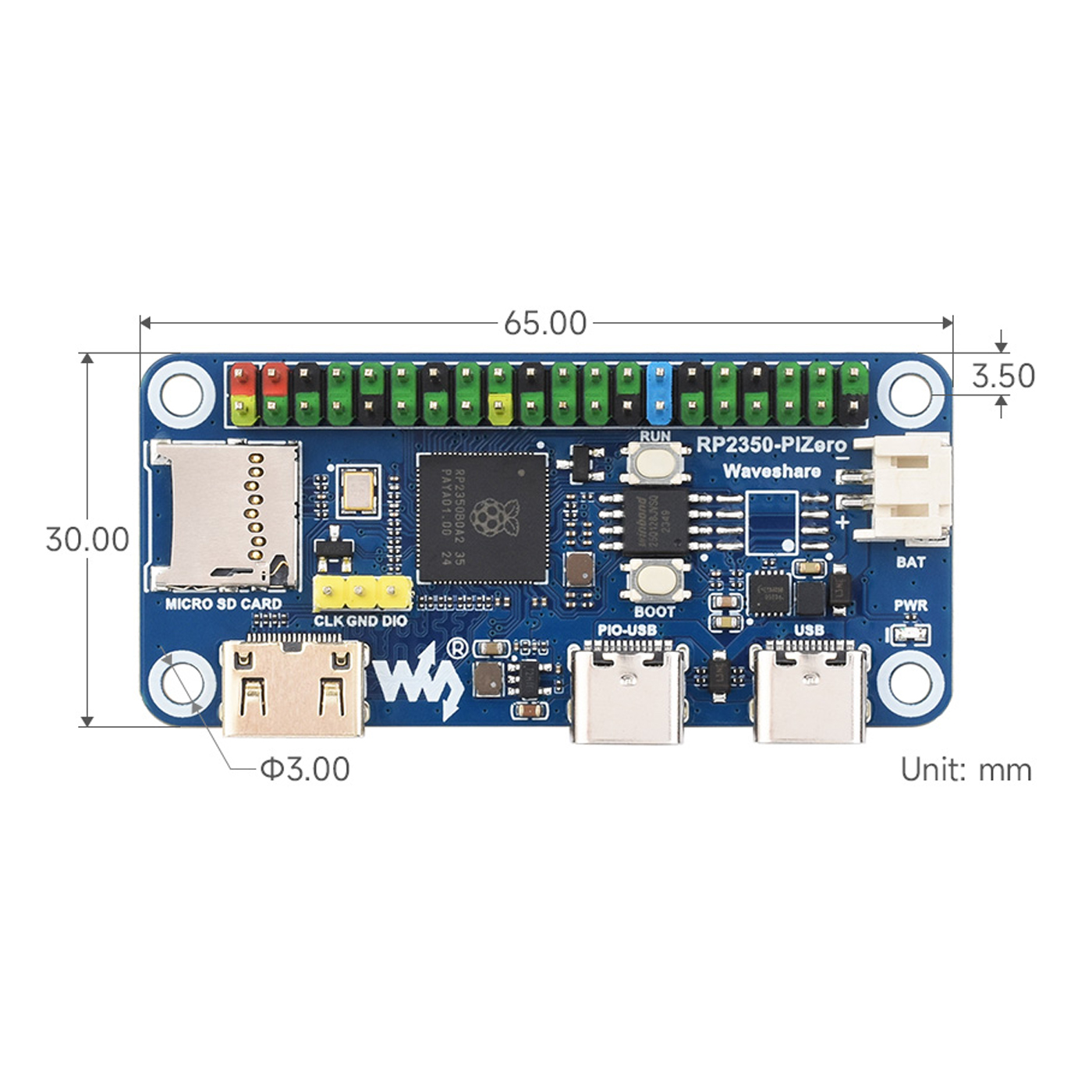 Waveshare RP2350-PiZero บอร์ดพ - Raspberry Pi 3D Print บทวิจารณ์และราคา