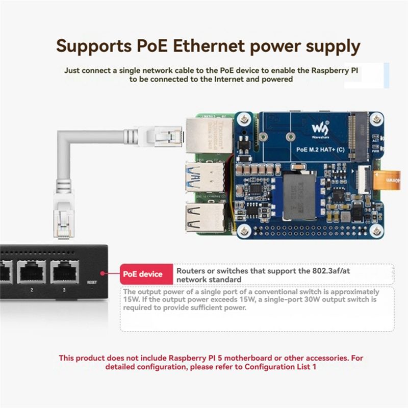 Waveshare M.2 HAT+ (C) บอร์ดอะ - Raspberry Pi 3D Print บทวิจารณ์และราคา