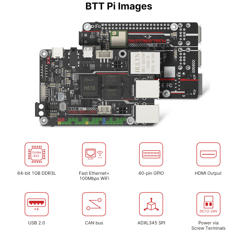 Bigtreetech Pi V1.2บอร์ด64บิต, - Raspberry Pi 3D Print บทวิจารณ์และราคา