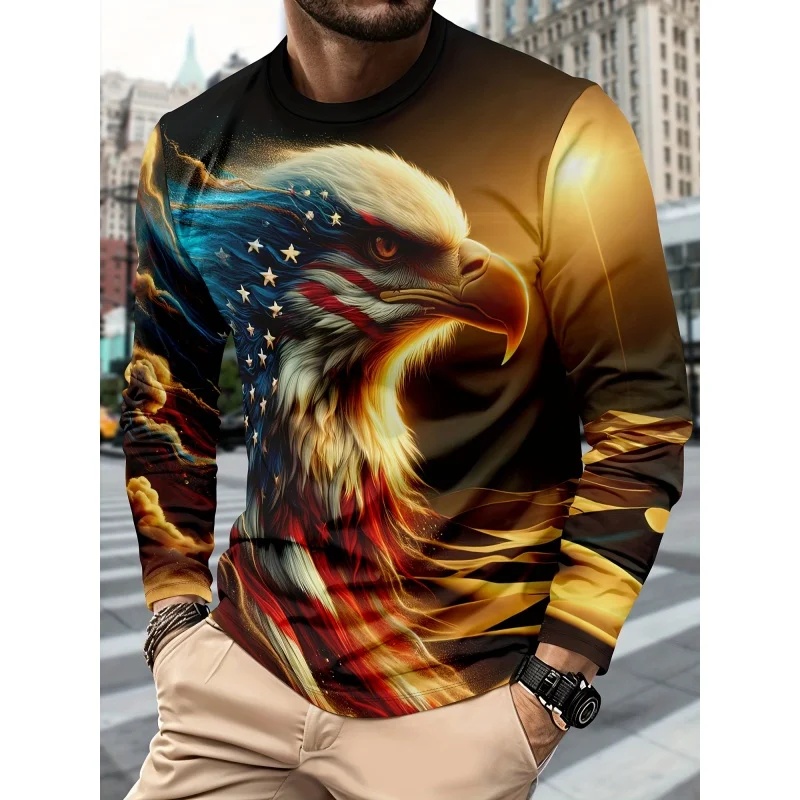 เสื้อยืดลายธงชาติอเมริกันพร้อม - 3D Printing Eagle บทวิจารณ์และราคา