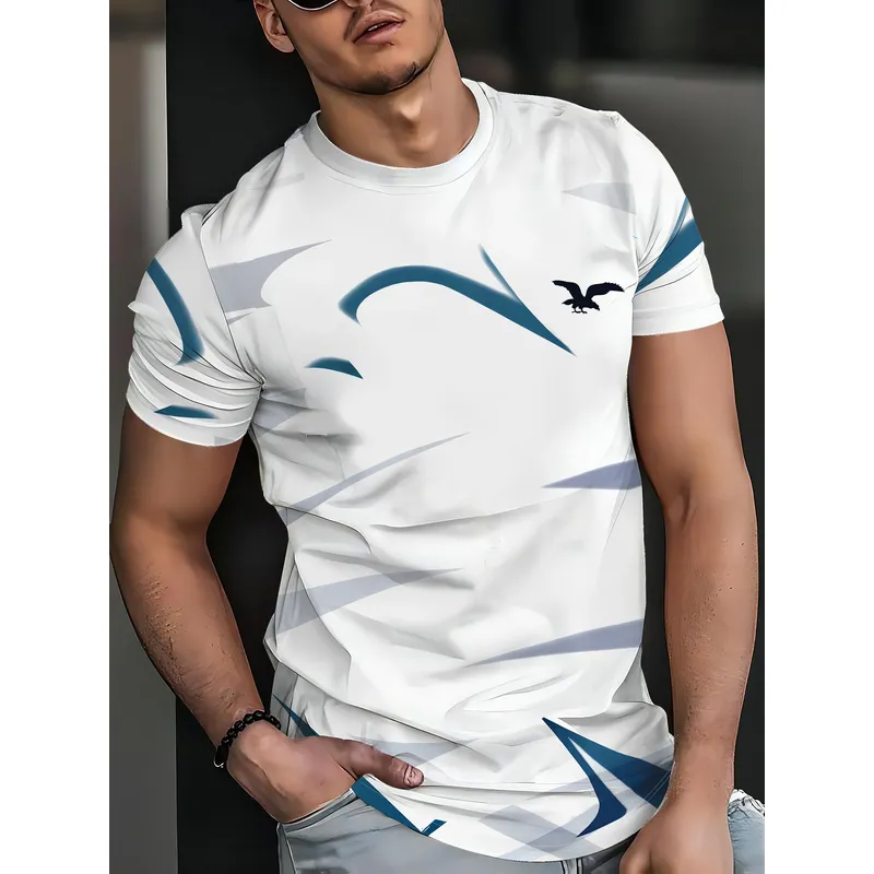 เสื้อยืดผู้ชายลายเส้นนกอินทรีแ - 3D Printing Eagle บทวิจารณ์และราคา