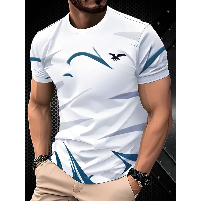 เสื้อยืดผู้ชายลายเส้นนกอินทรีแ - 3D Printing Eagle บทวิจารณ์และราคา