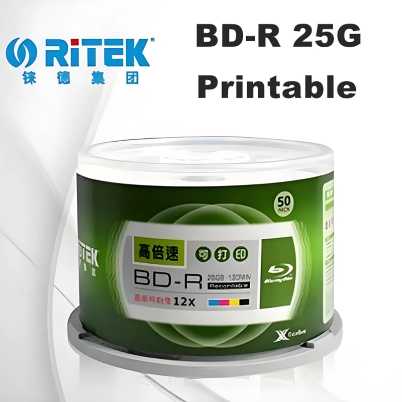 50 แผ่น/กล่อง Ritek BD-R 25GB  - 3D Printing Robot บทวิจารณ์และราคา